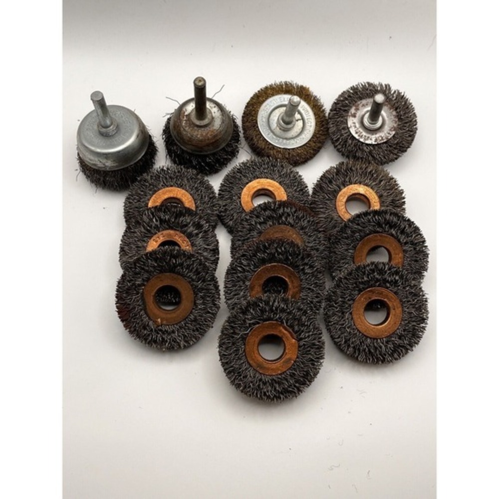 Lot of‎ Crimped Wheel Brushes Rust Removal-14 Pieces total